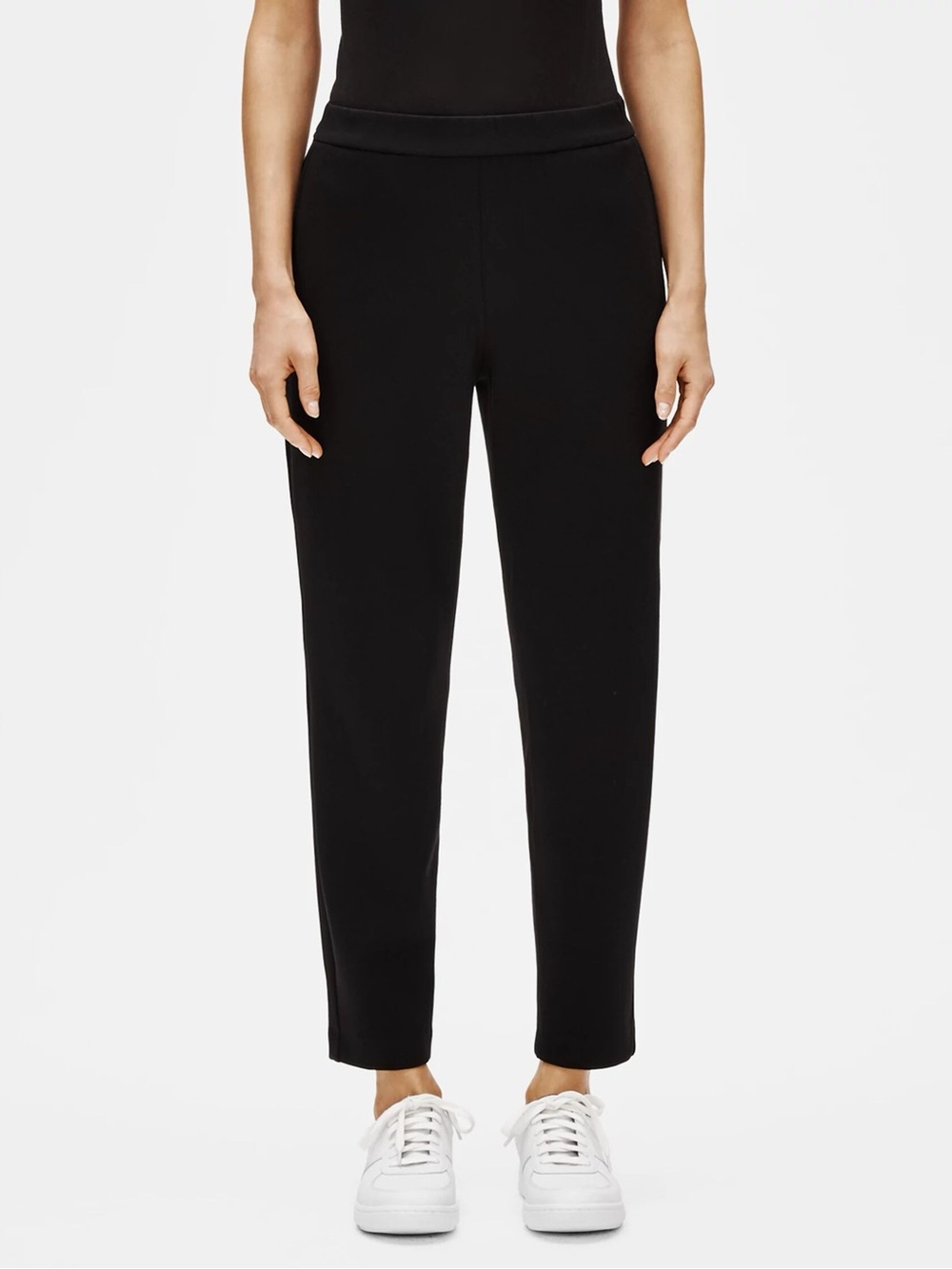 Eileen Fisher Size 6 Tencel & Spandex Pull-On Side Zipper Polished Drape Pant
